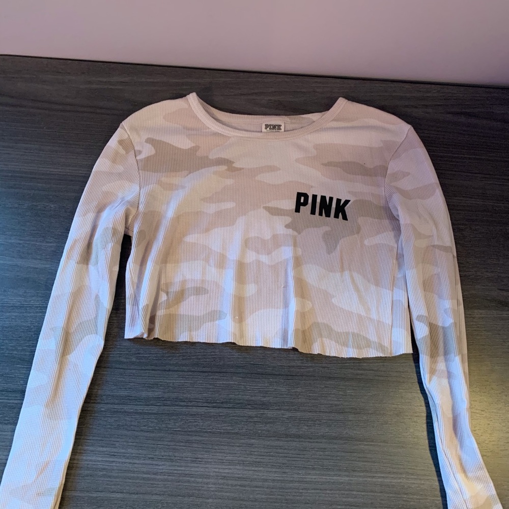 white camo crop top